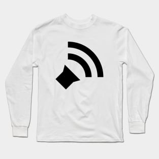 Simple Audio Icon - Black Long Sleeve T-Shirt